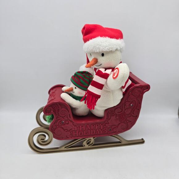 Hallmark Jingle Pals Twinkling Sleigh Ride Singing Snowmen Tested & Working - Picture 1 of 8